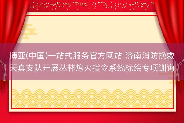 博亚(中国)一站式服务官方网站 济南消防挽救天真支队开展丛林熄灭指令系统标绘专项训诲