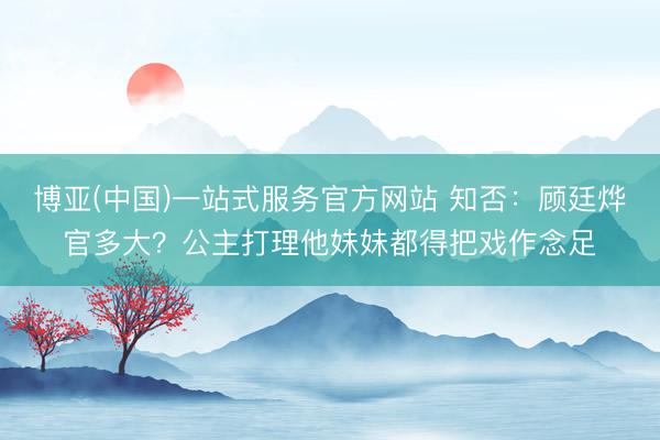 博亚(中国)一站式服务官方网站 知否:顾廷烨官多大?公主打理他妹妹都得把戏作念足